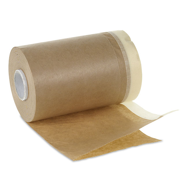 Papier de protection, avec bande adhésive en papier 180mmx20m - Protections  des surfaces