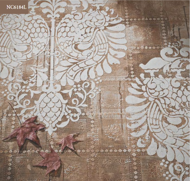 80cm Damast Schablone Vintage - Wiederverwendbar Für Wände & Möbel