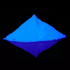 Pigmento in polvere fosforescente blu
