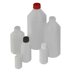 Flacons d'emballage cylindriques 100ml - polyéthylène dur (PE-HD)