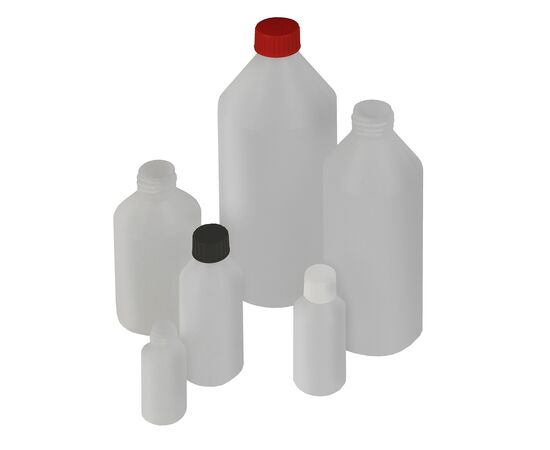Cylindrical bottles 100ml  - hard polyethylene (HDPE)