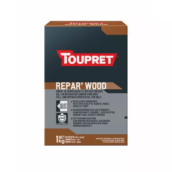 Toupret REPAR'WOOD, Emballage: 1 Kg.