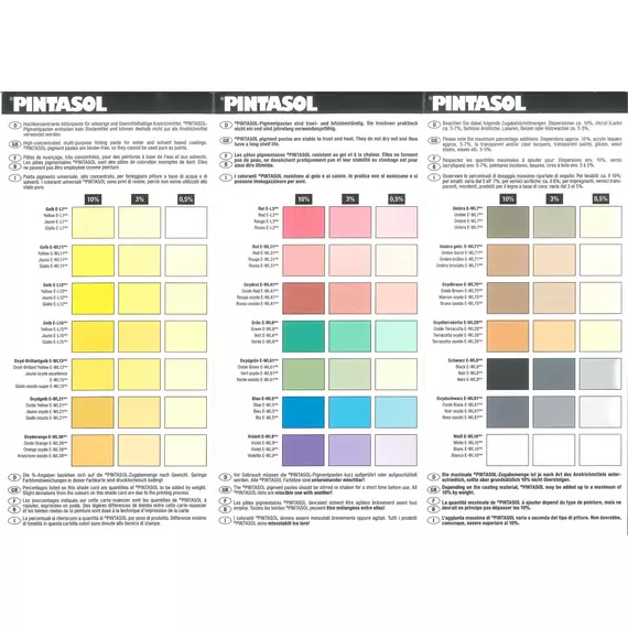 Pintasol - universal liquid pigment