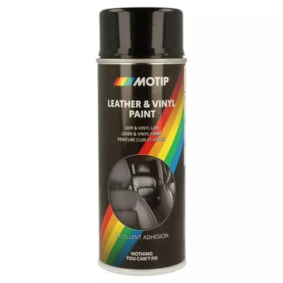 Motip Leather and Vinyl Paint Spray, Color: Black